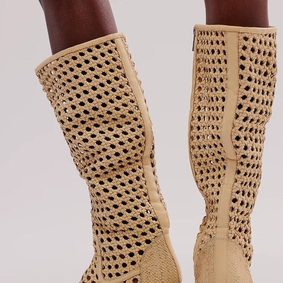 FREE PEOPLE Woodstock Woven Leather Boots - Picture 4 of 4